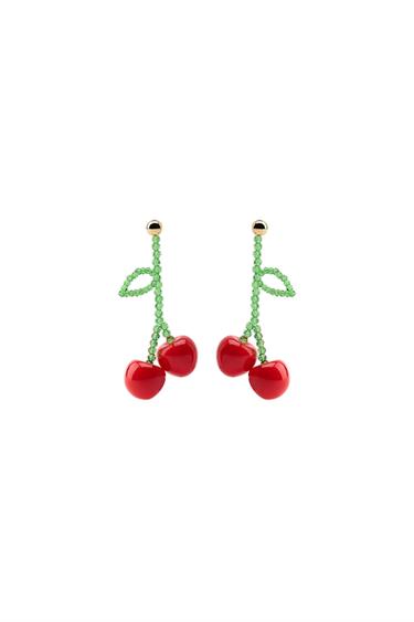 CHERRY BEAD EARRINGS