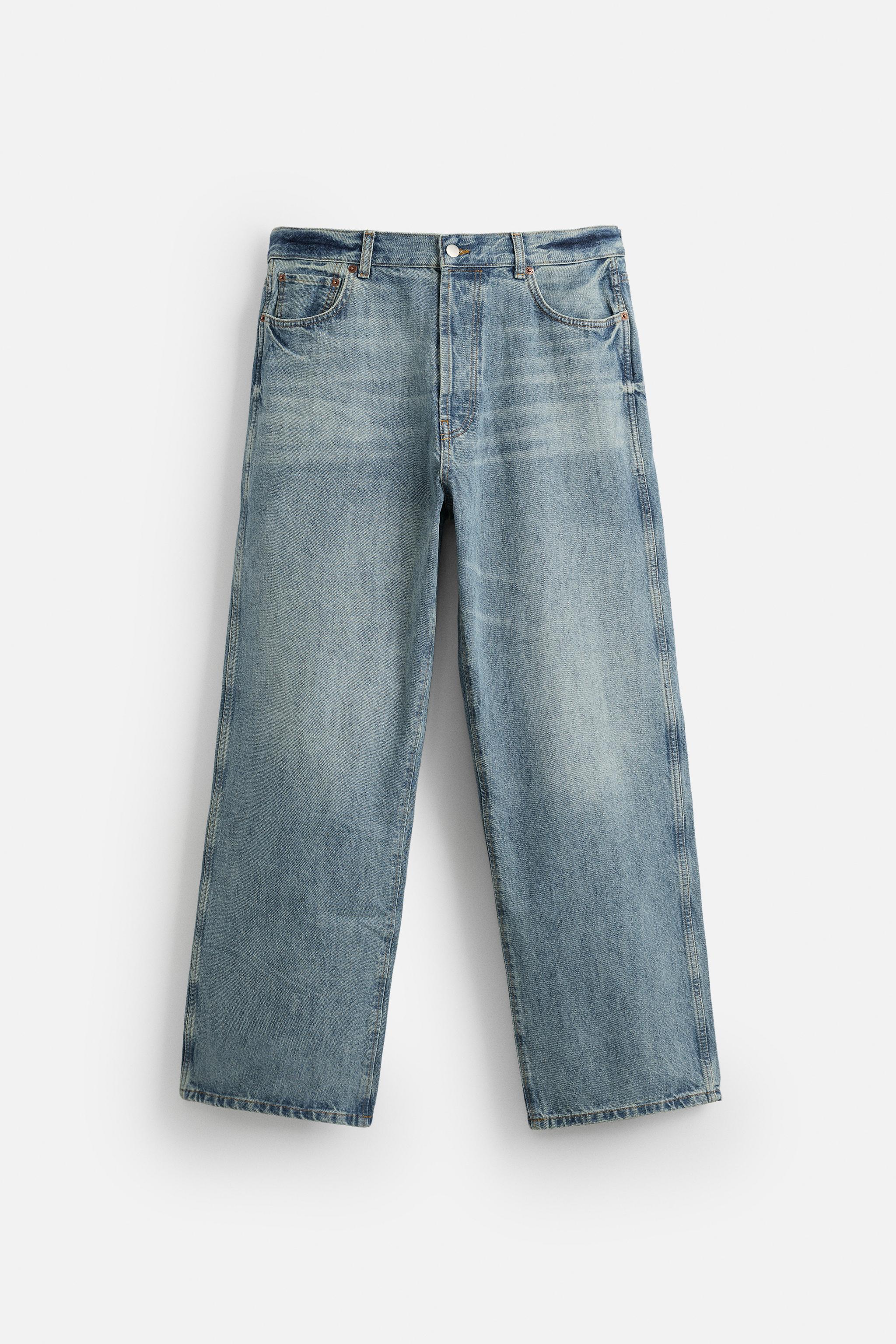 RELAXED STRAIGHT FIT JEANS - Blue | ZARA United States