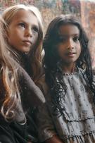 AGES 6-10/ LIMITED EDITION EMBROIDERED FLORAL POPLIN DRESS