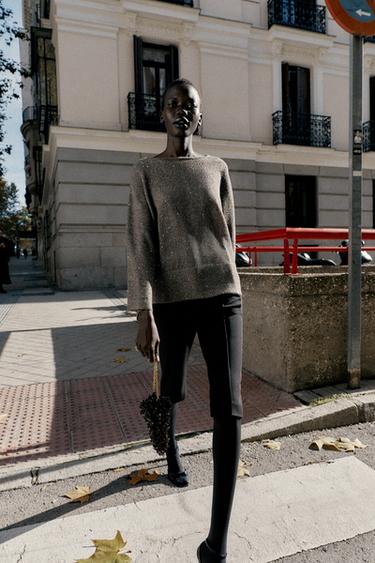 SEQUIN KNIT JUMPER - Green by Zara - Image 0