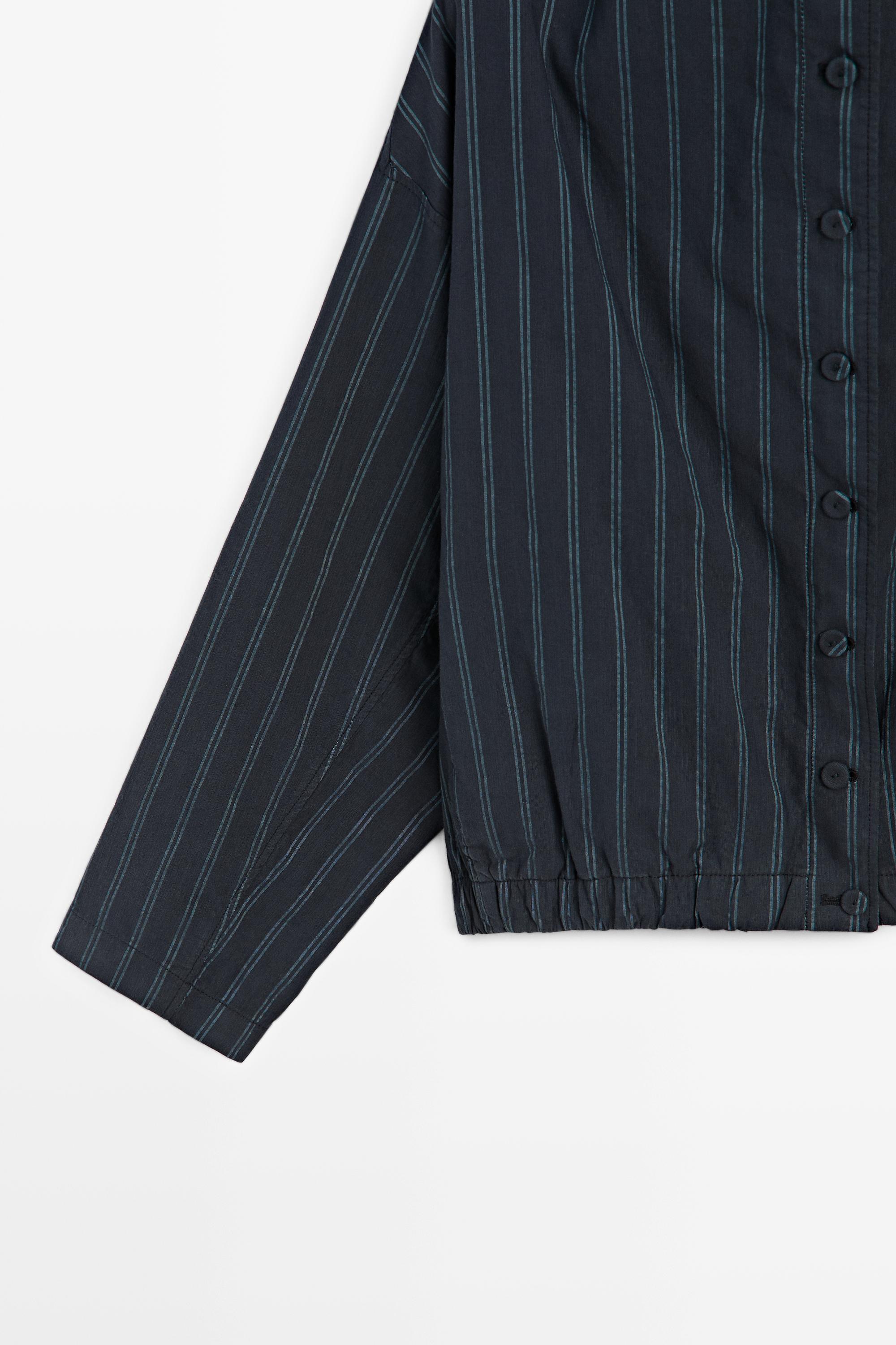 Veste bomber col montant à rayures