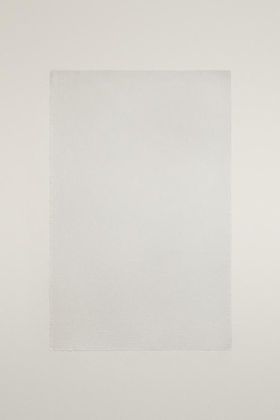 Zara PLAIN CHIFFON BLANKET - White - Image 0