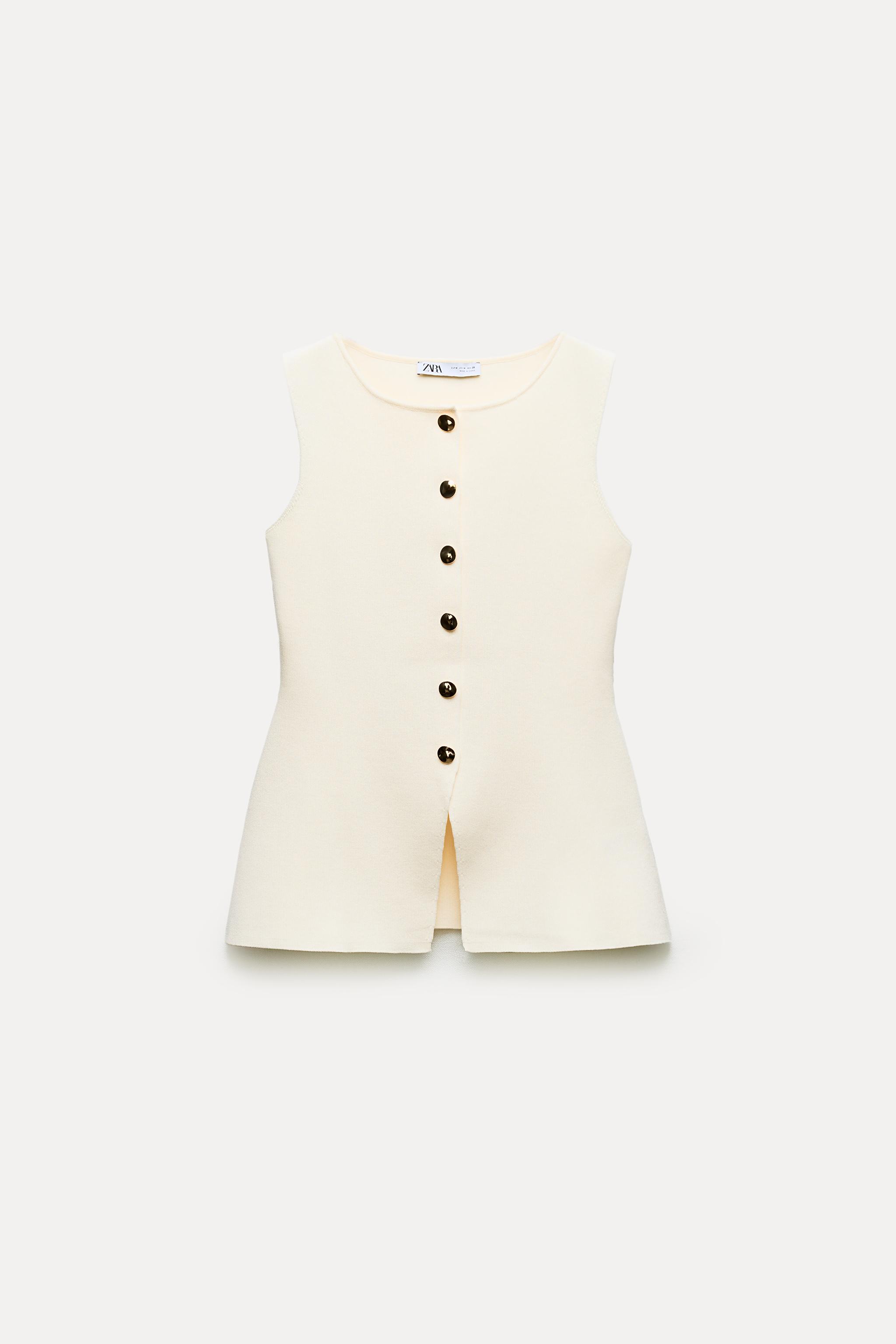 ZARA WAISTCOAT WITH GOLDEN offers BUTTONS