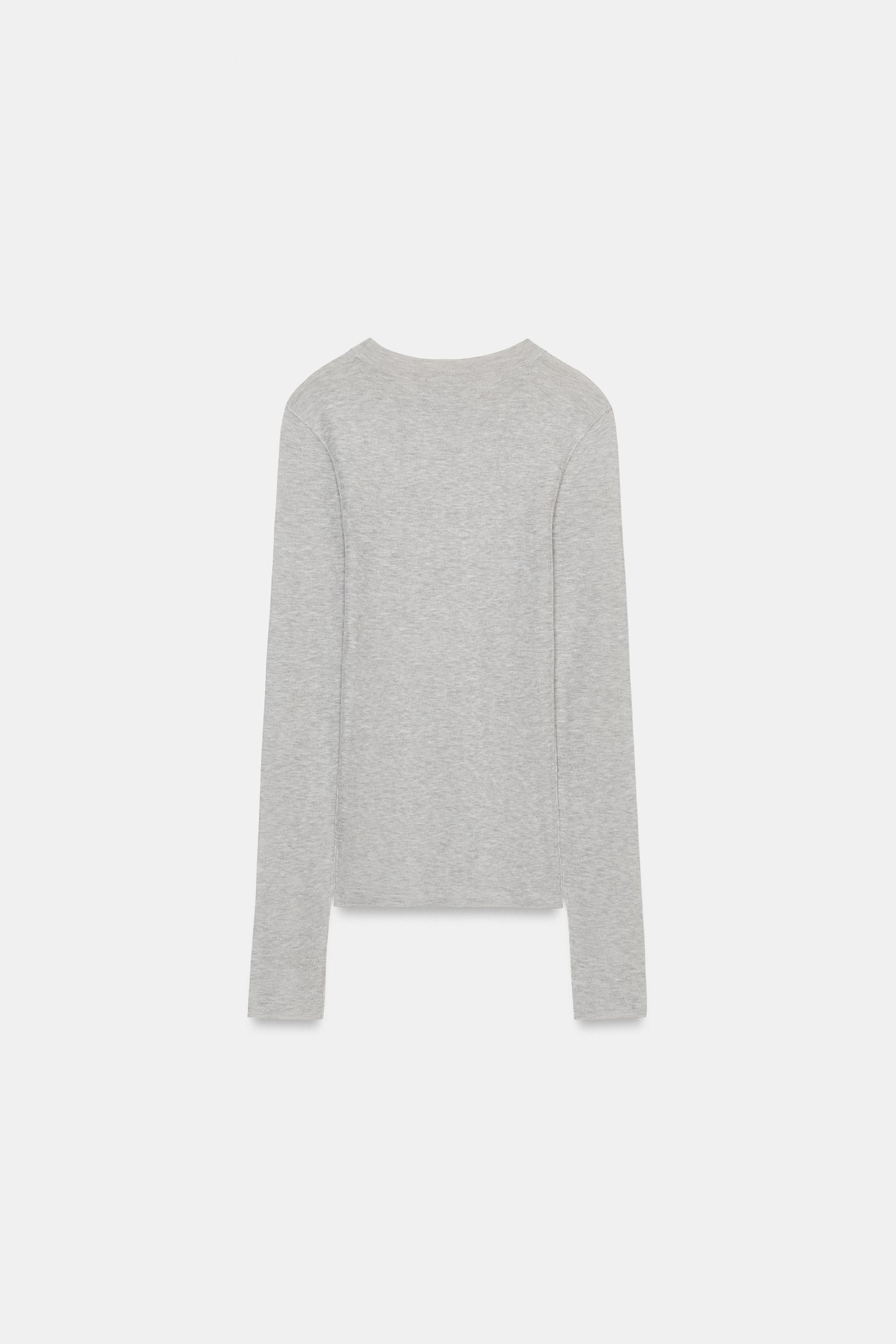 SEMI-SHEER KNIT TOP