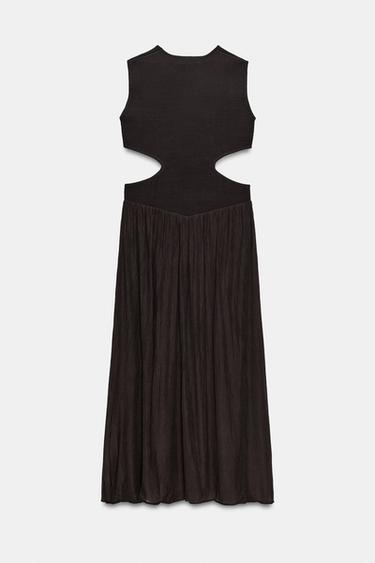 ROBE BIMATIÈRE EN MAILLE CUT OUT - Marron de Zara - Image 8