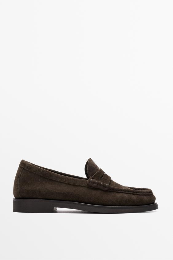 Zara Leather penny loafer - Brown - Image 0