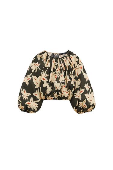 PRINTED CROPPED TOP