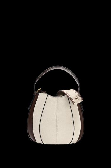 TOPSTITCH BUCKET BAG - Light beige by Zara - Image 0
