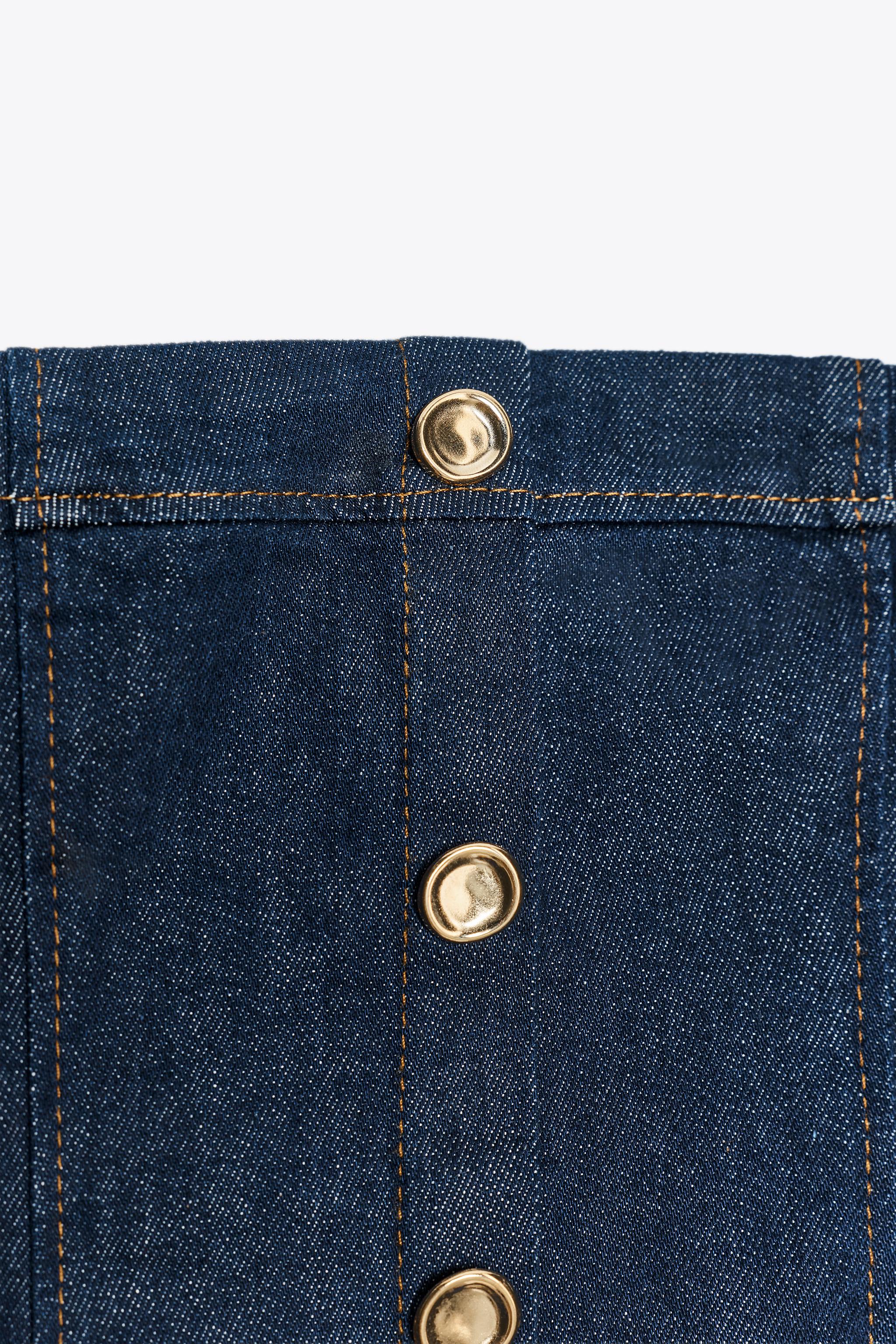 Z1975 DENIM PEPLUM TOP