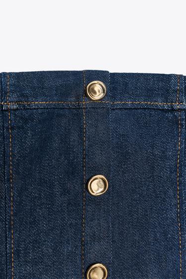 TOP Z1975 PÉPLUM EN JEAN - Indigo de Zara - Image 6