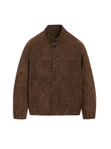 Blouson en cuir et daim - Tabac de Zara