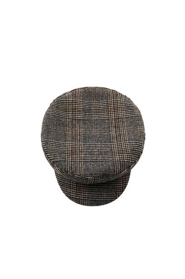 CHECK NAUTICAL CAP WITH WOOL