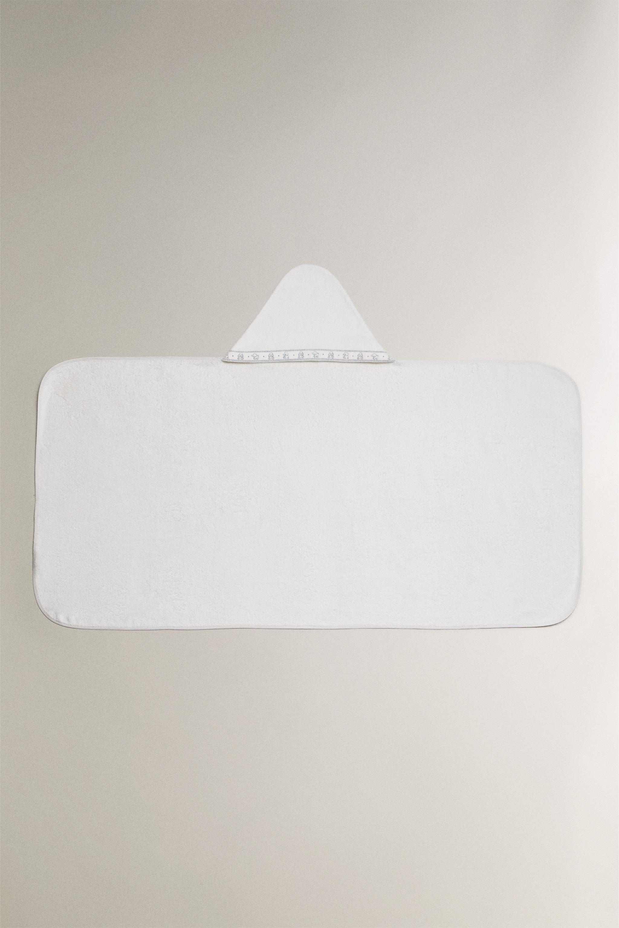 SERVIETTE DE BAIN CAPUCHE BÉBÉ ÉLÉPHANTS