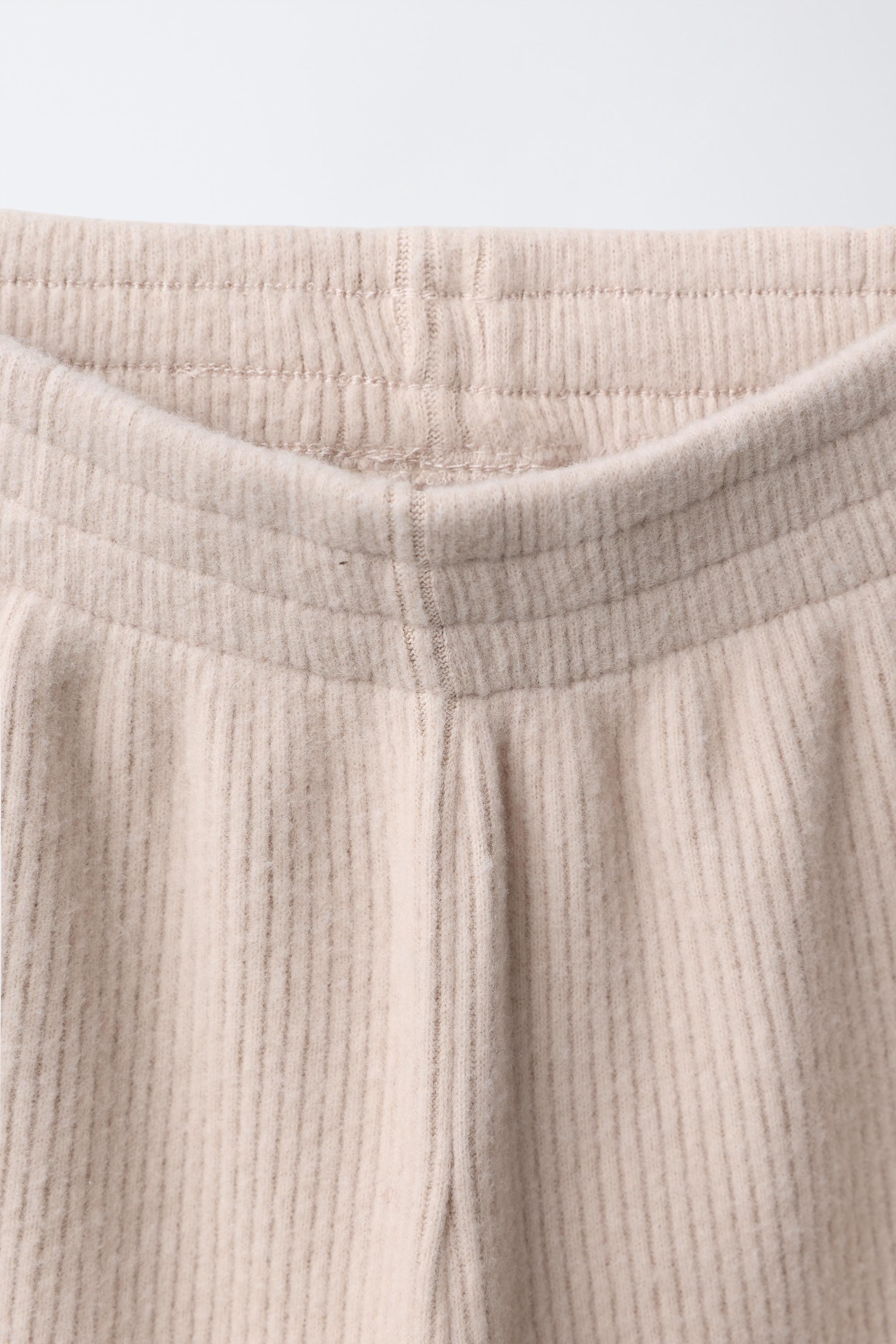 SOFT TOUCH RIBBED WIDE-LEG PANTS