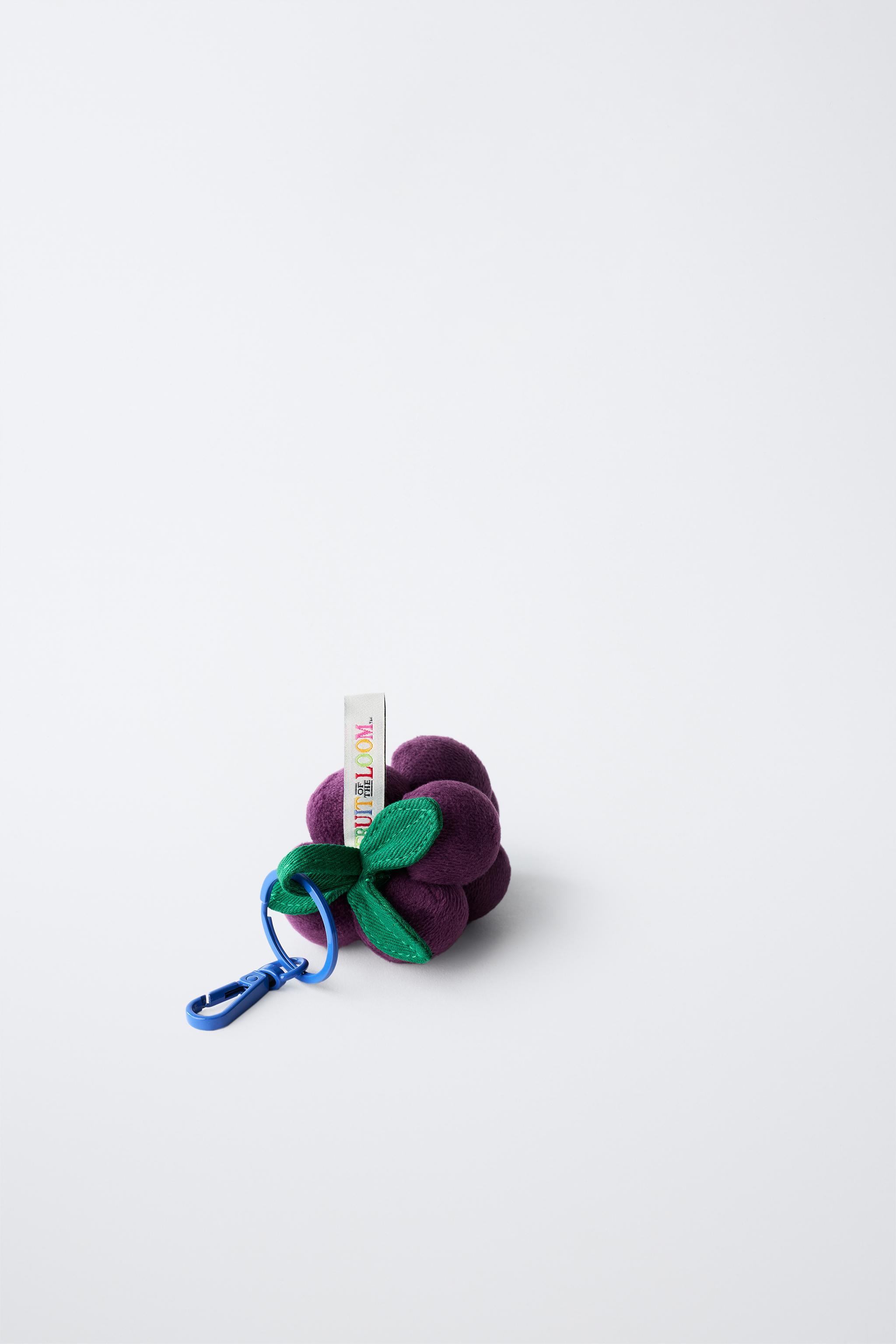 FRUIT OF THE LOOM™ GRAPE CHARM KEYCHAIN