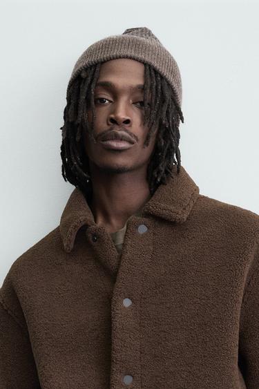 FAUX SHEARLING OVERSHIRT - Brown by Zara