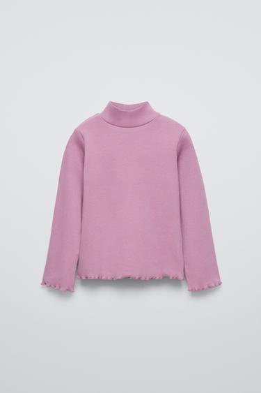 ТОП В РУБЧИК С ВОРОТНИКОМ-СТОЙКОЙ — ЦВЕТ МАЛЬВЫ от Zara — изображение 0