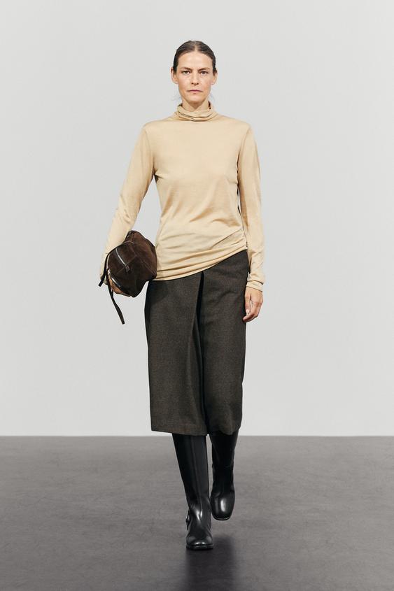 Zara Wool blend skort - Brown - Image 0