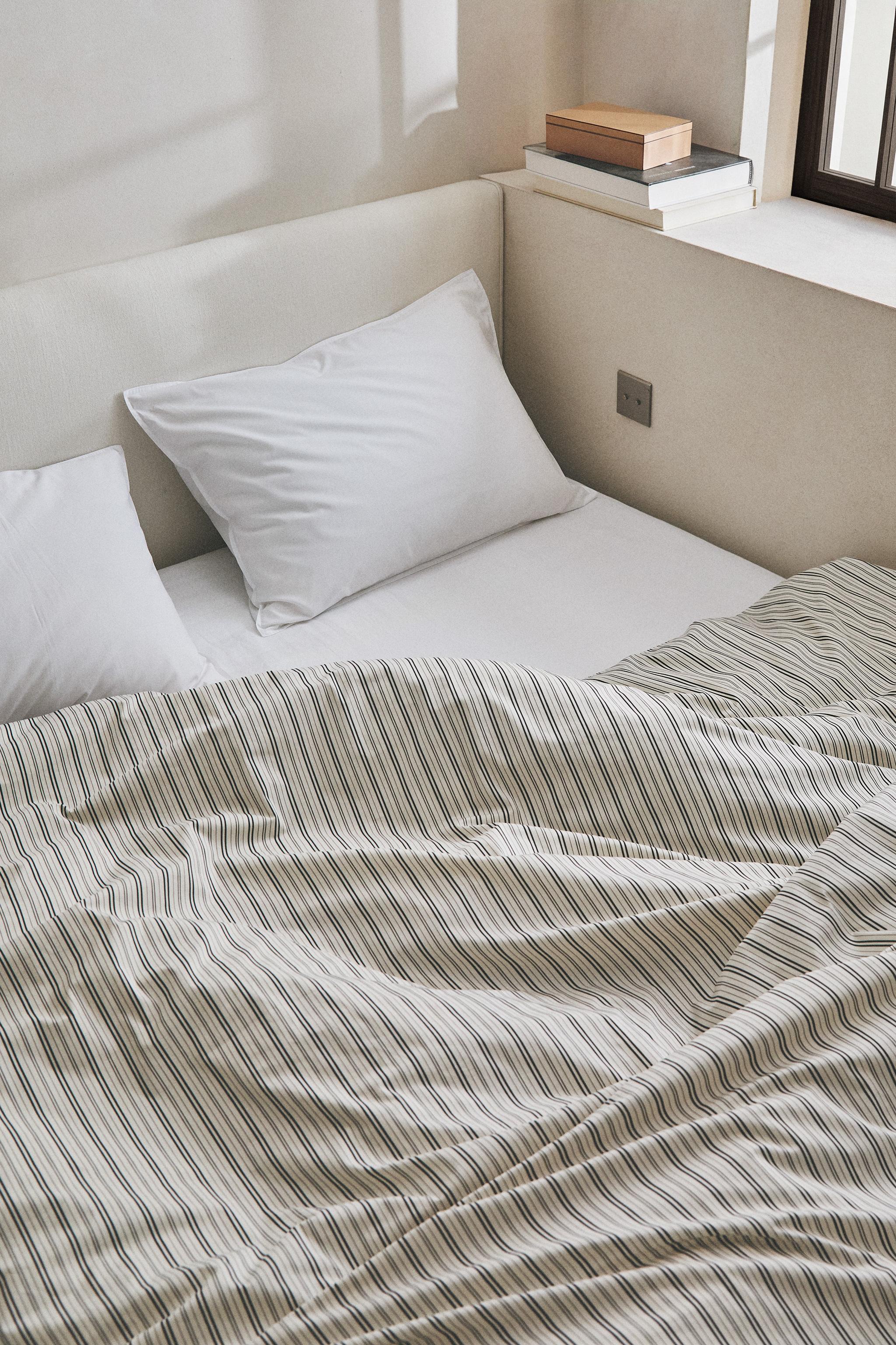 COUETTE PERCALE RAYURES