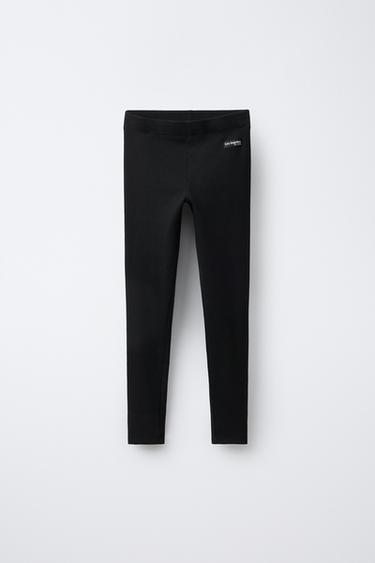 ЛЕГІНСИ В РУБЧИК З ЕТИКЕТКОЮ - Чорний Zara - Зображення 0