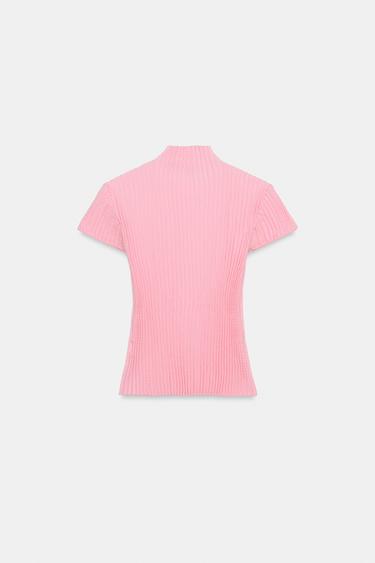 TEXTURED KNIT TOP - Pink by Zara - Image 4