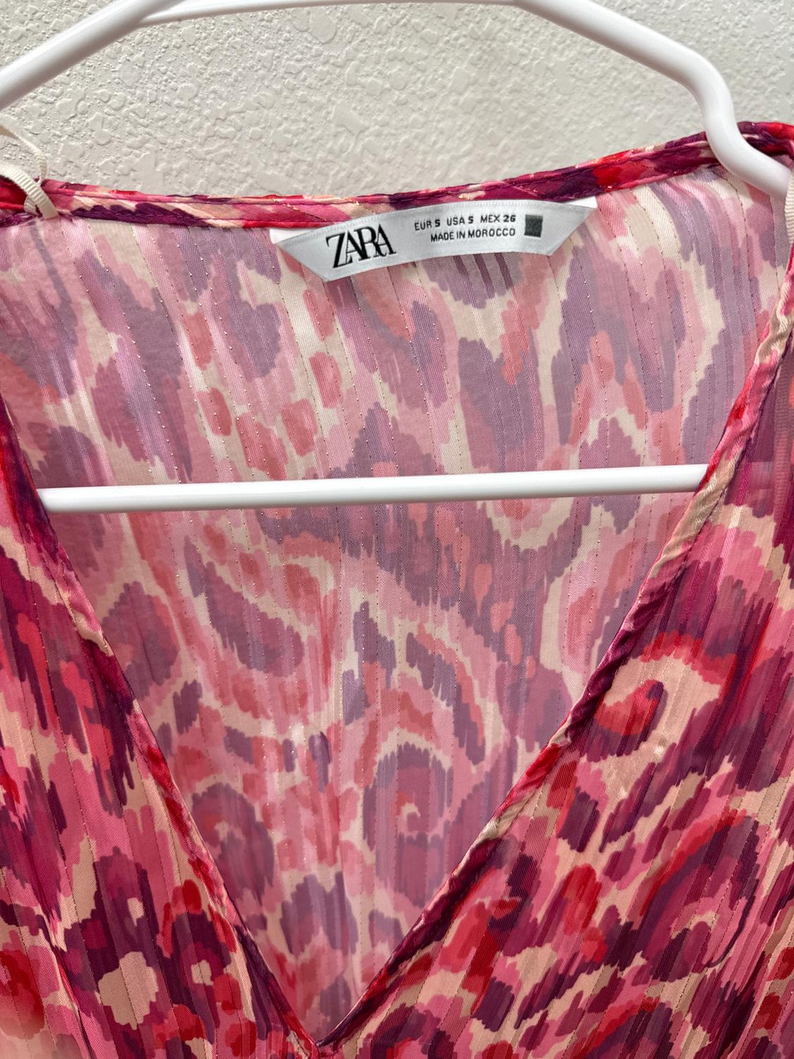 METALLIC THREAD PRINTED DRESS - Image 2