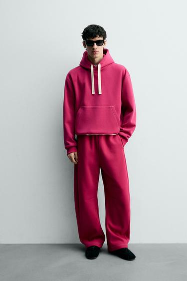 CALÇA JOGGER COMBINADA - Fúcsia da Zara - Imagem 0