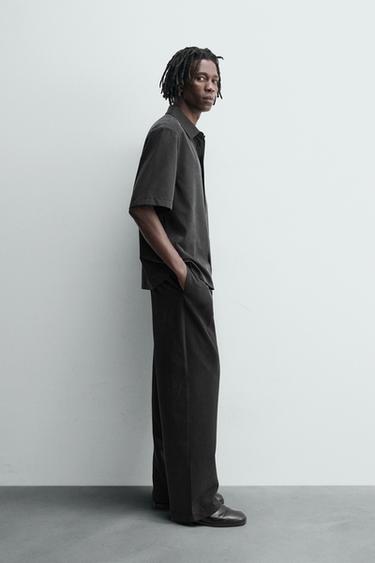 FLOWING RELAXED FIT TROUSERS - Dark grey by Zara - Image 2