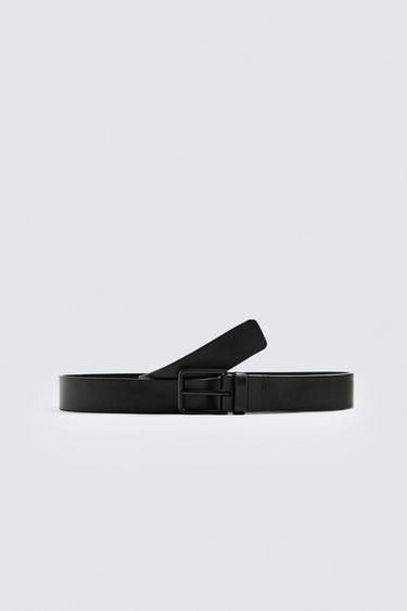 REVERSIBLE LEATHER BELT - Black by Zara