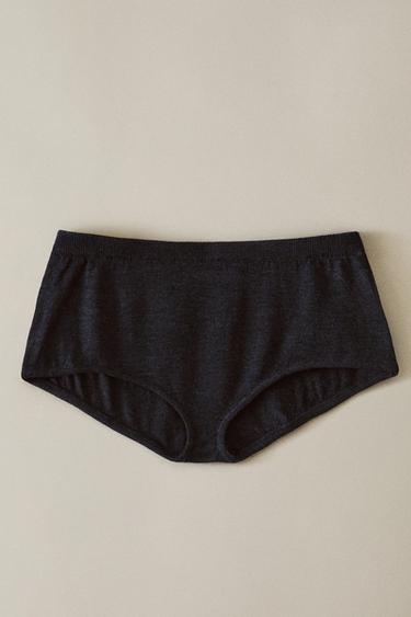 SHORT LAINE ET SOIE - Gris de Zara - Image 4