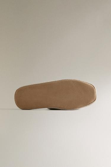CHAUSSONS FLATFORM LIN - Gris taupe de Zara - Image 4