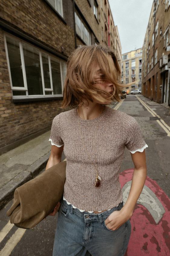 COMBINED KNIT T-SHIRT