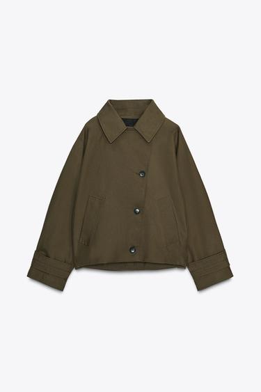 Zara ZW COLLECTION WATER REPELLENT TRENCH COAT - Light khaki