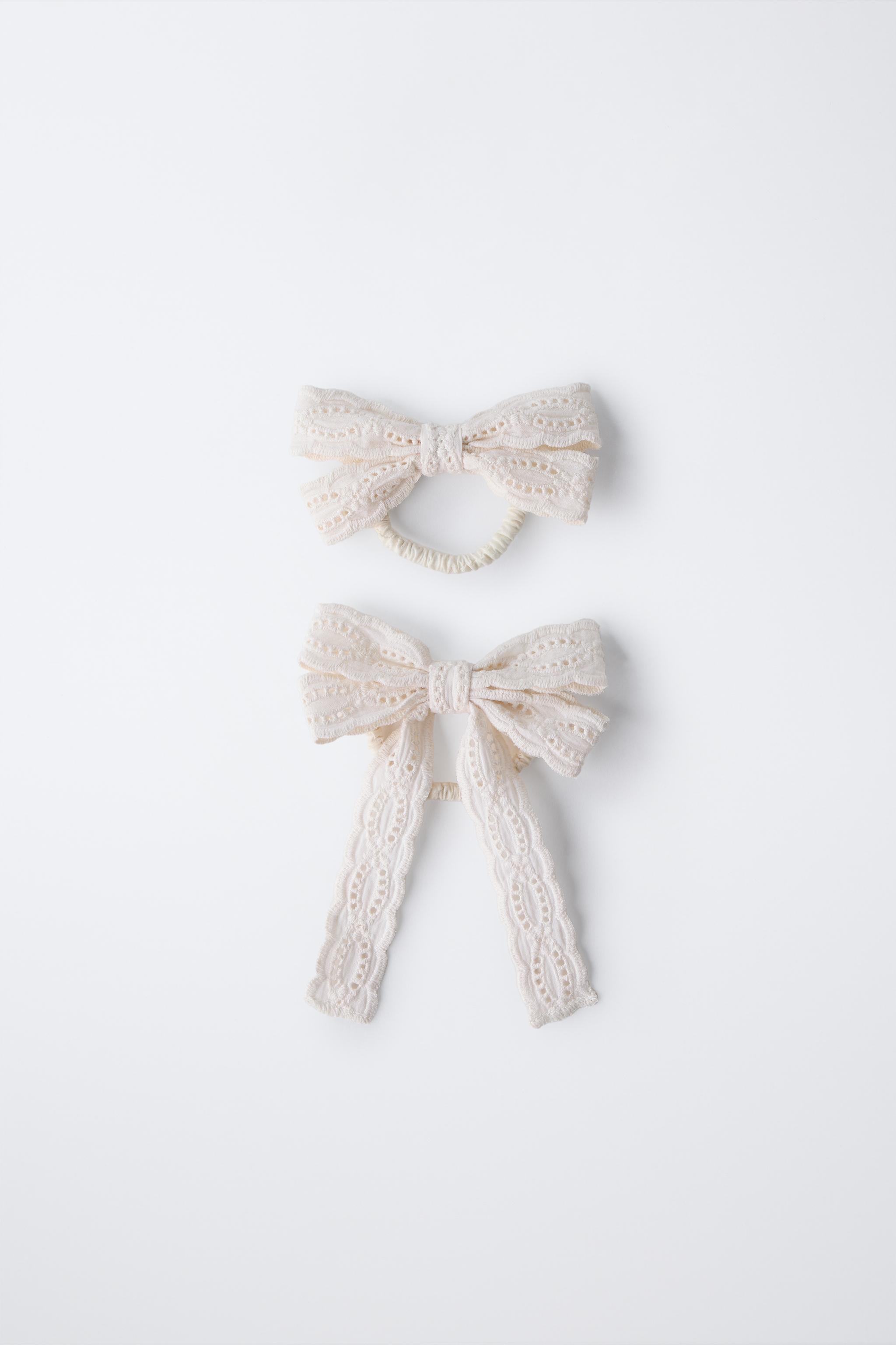 2-PACK OF CUT-OUT BOW SCRUNCHIES - Multicoloured | ZARA