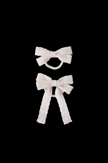 2-PACK OF CUT-OUT BOW SCRUNCHIES - Multicoloured by Zara