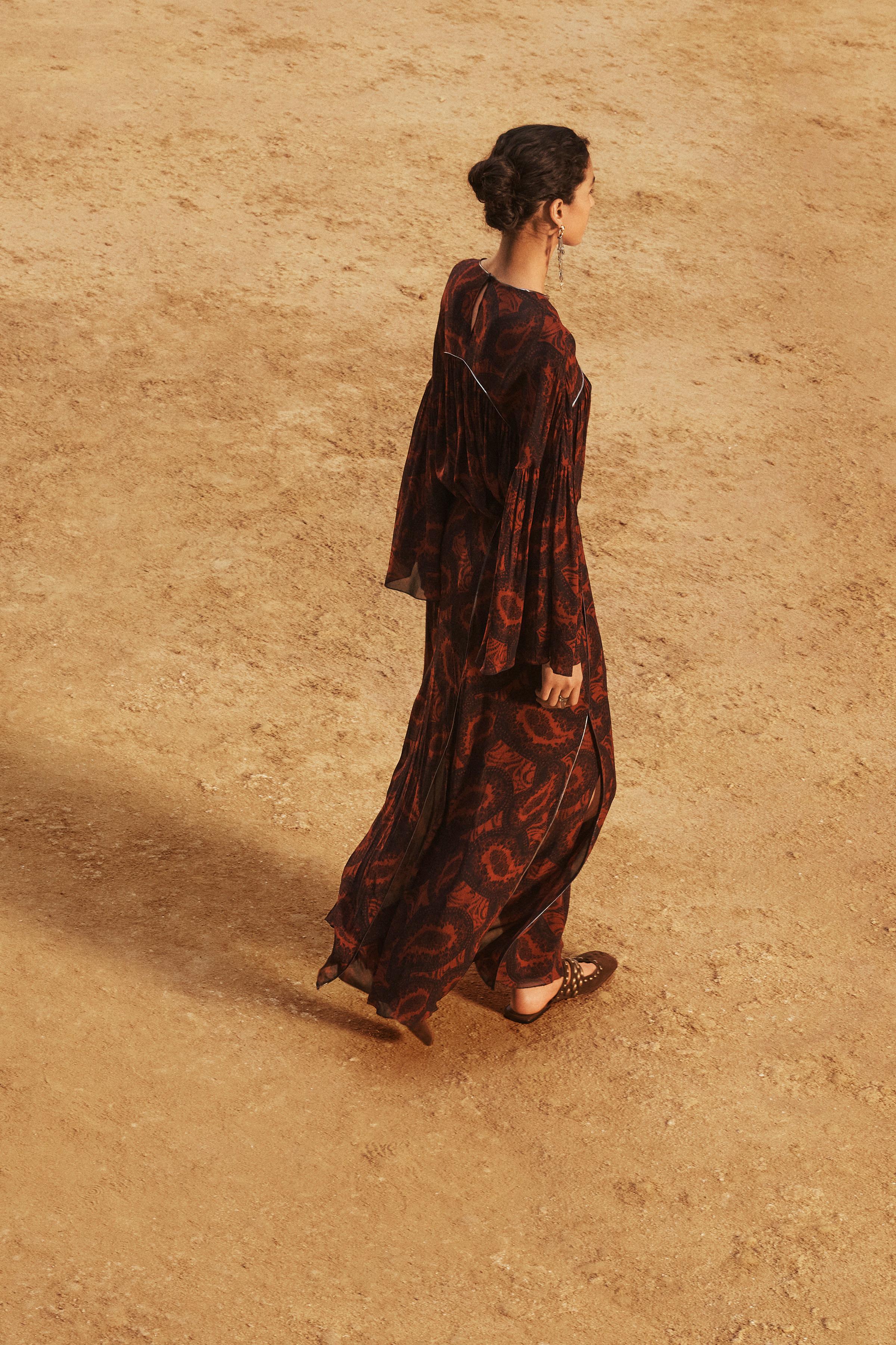 【ZARA】プリント ミディスカート - LIMITED EDITION 2439/741 プリント ミディスカート - LIMITED EDITION - プリント地