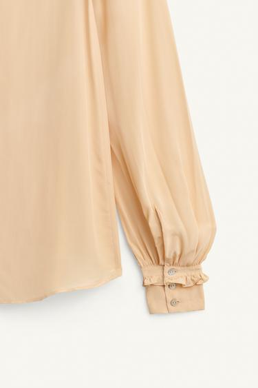 CHEMISE ROMANTIQUE À NŒUD ÉDITION LIMITÉE - Pêche de Zara - Image 9