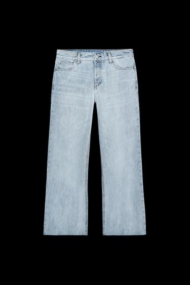JEANS ZW COLLECTION FLARE MIT NIEDRIGEM BUND CROPPED - Blau von Zara - Bild 0