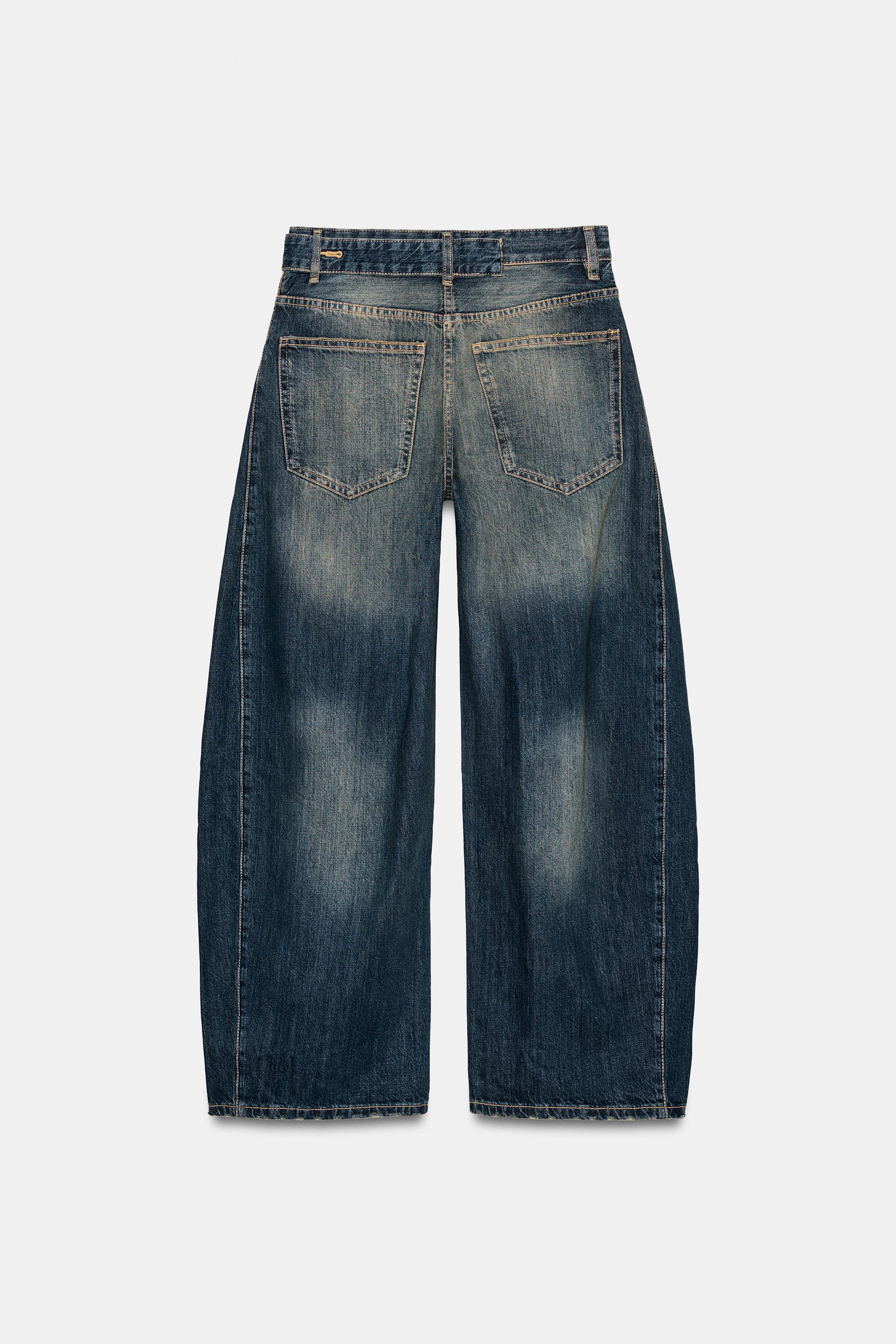 Женские джинсы Zara TRF MID-RISE OVERSIZE JEANS — фото 8