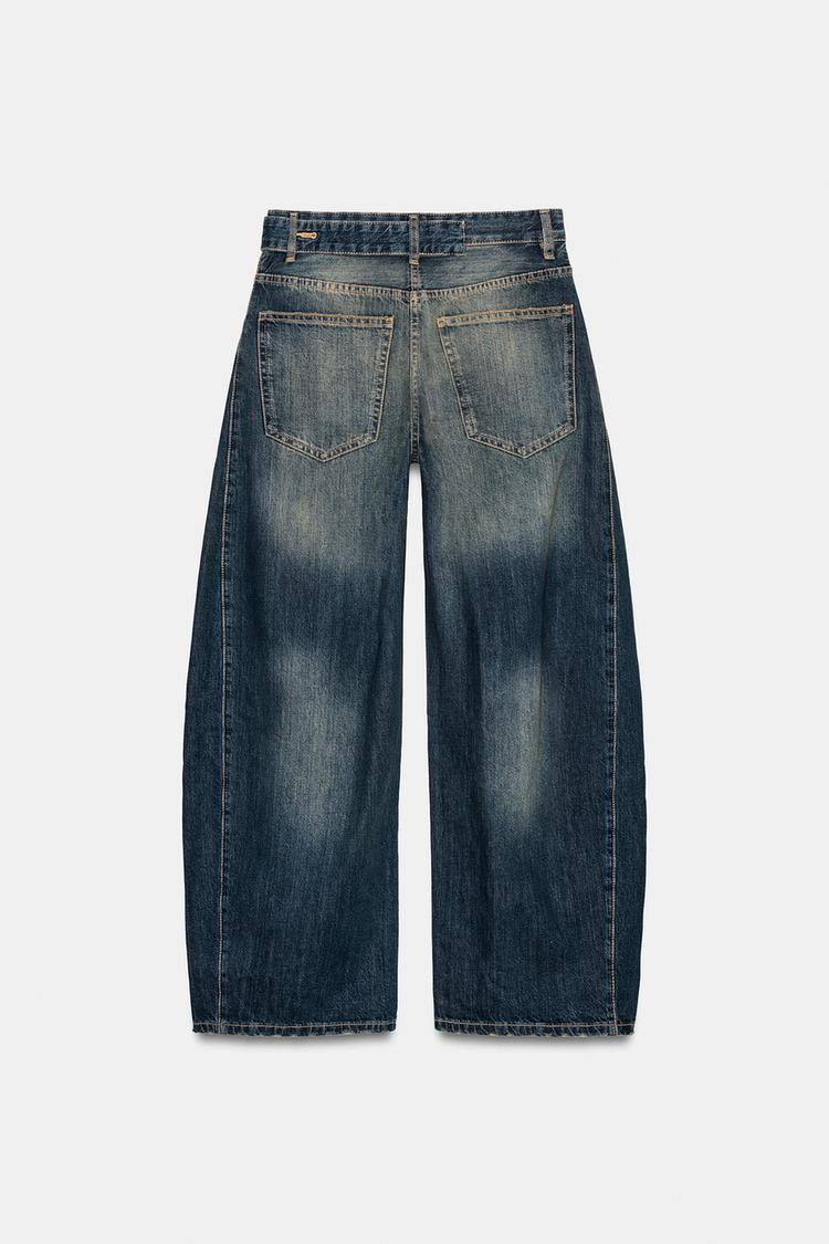 Jeans oversize de tiro medio TRF 8