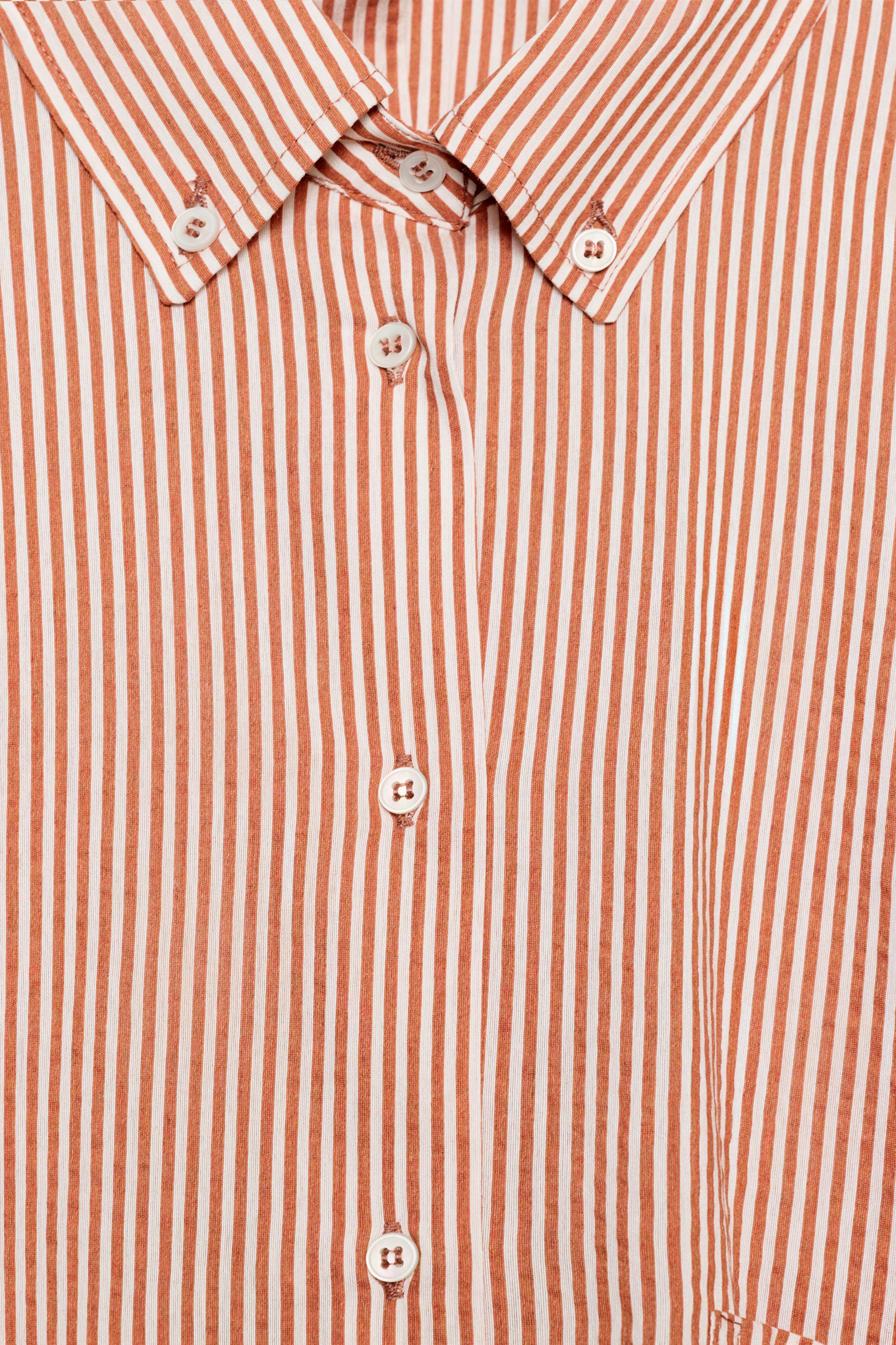 Женские рубашки Zara BACK BUTTON SHIRT ZW COLLECTION — фото 9