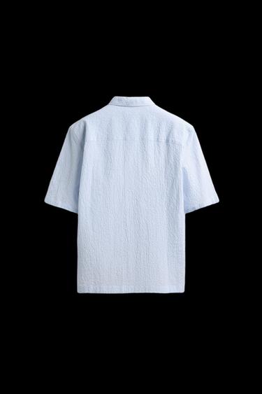 TEXTURED CHECK SHIRT - Blue/White by Zara