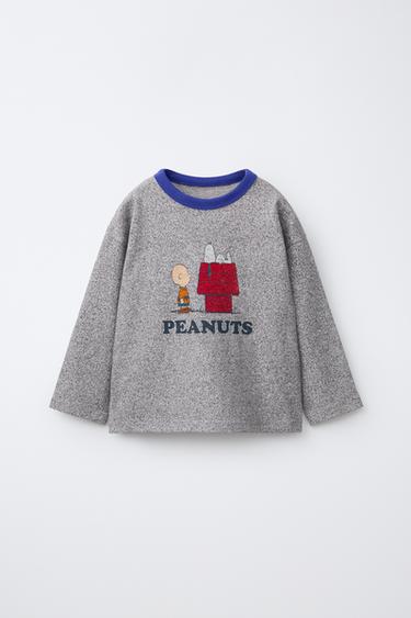 Zara SNOOPY PEANUTS™ GRAPHIC T-SHIRT - Gray marl