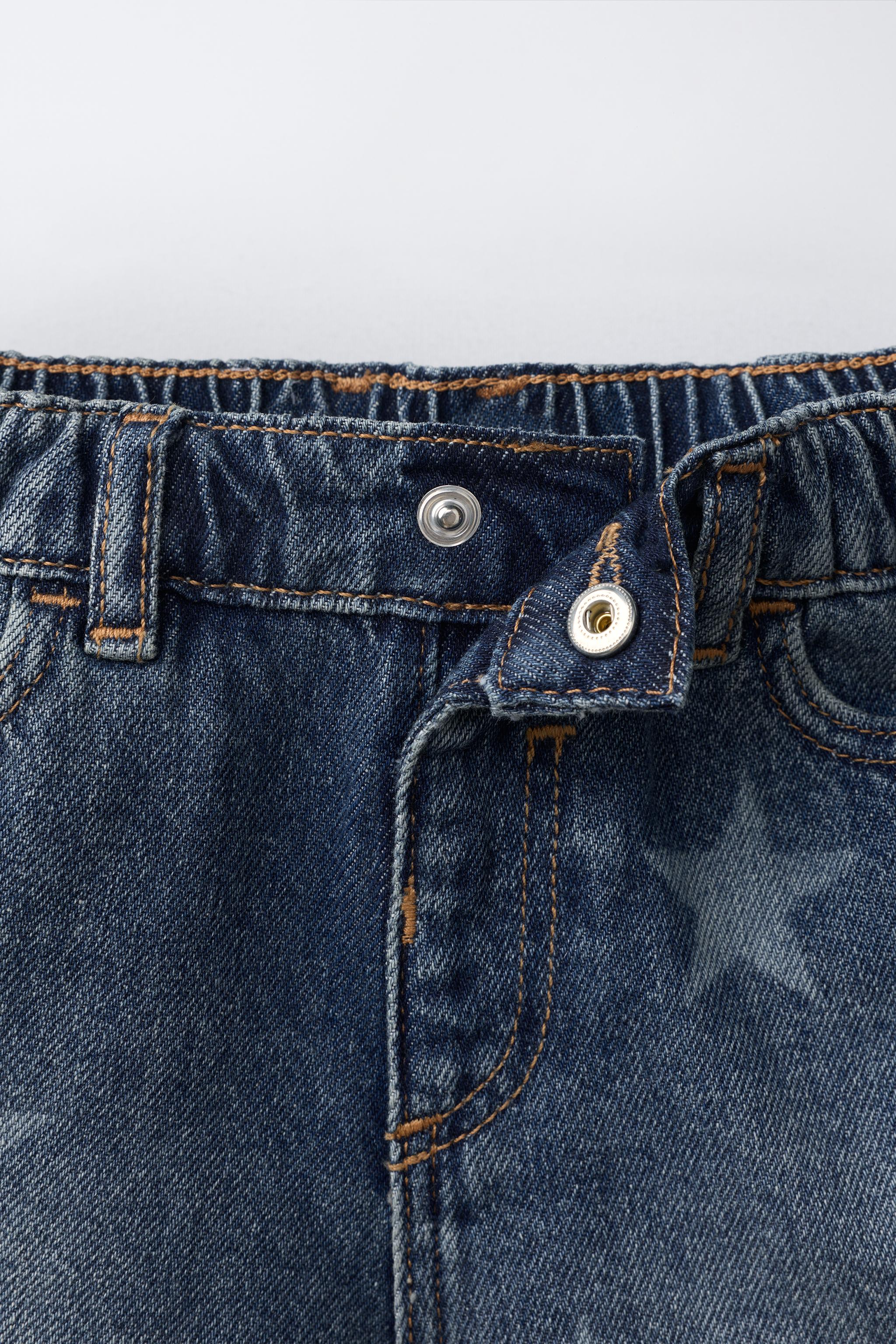 Детские шорты Zara STAR PRINT DENIM BERMUDA SHORTS — фото 3