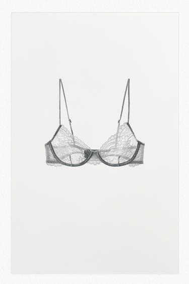 UNDERWIRED LACE BRA - Light blue by Zara