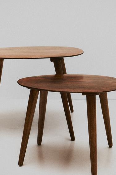 BEVELLED WOODEN COFFEE TABLE - Brown by Zara