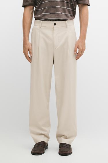 Flowing pants with darts — Beige 2
