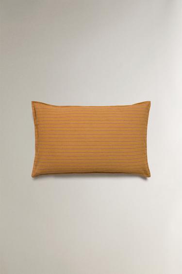 STRIPED CUSHION COVER - Mustard by Zara - Image 0