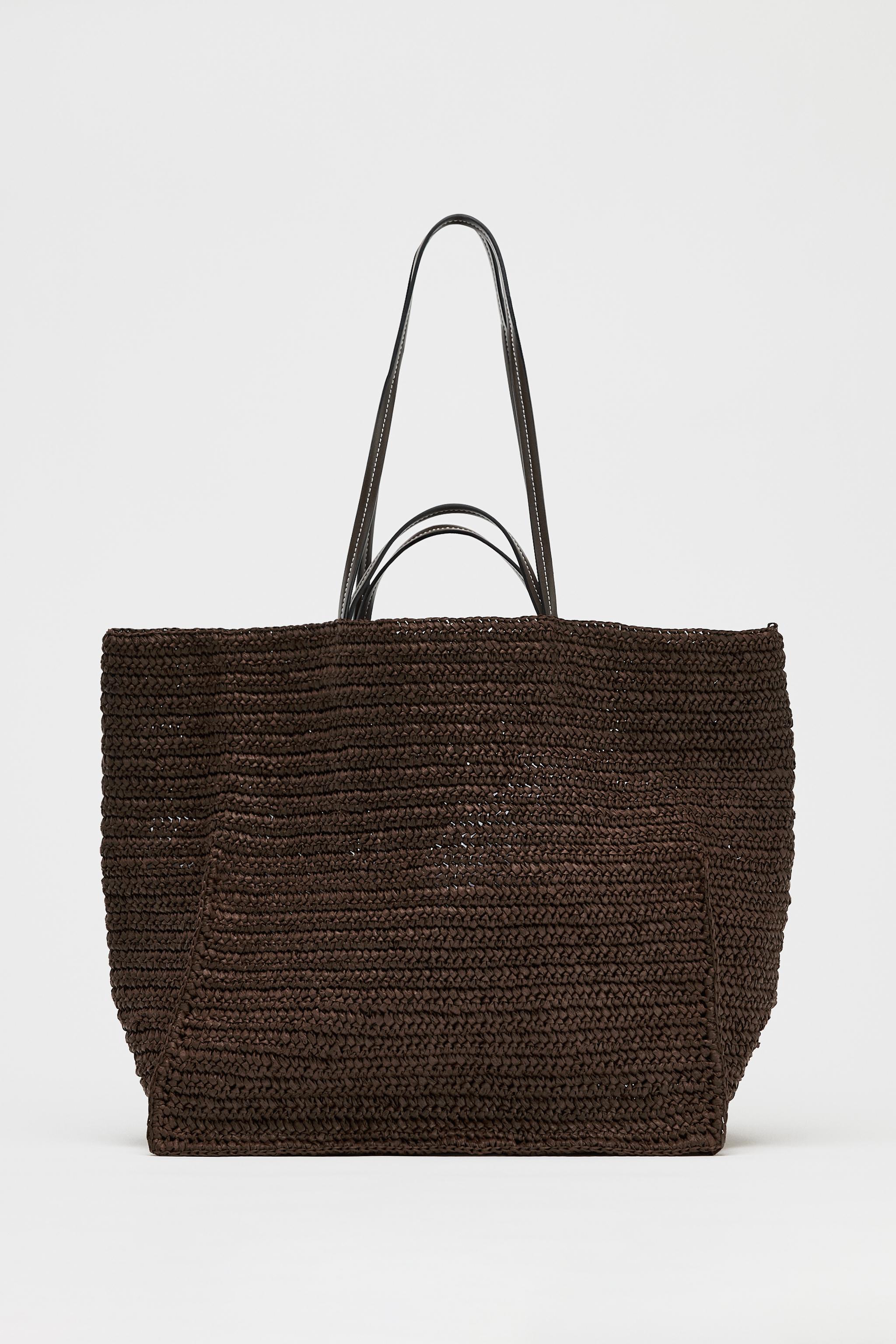 BRAIDED MAXI SHOPPER - Brown | ZARA New Zealand