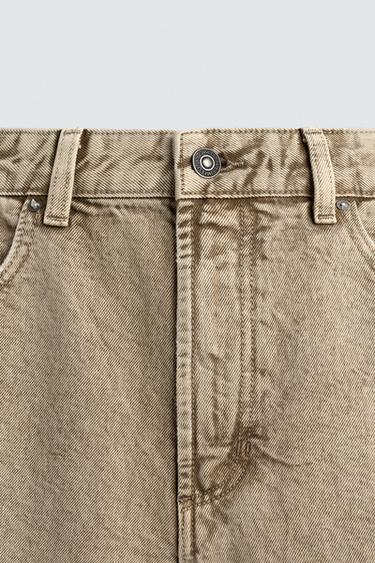 PANTALON BARREL FIT DÉLAVÉ - Sable de Zara - Image 8